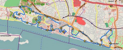 Strecke des Blankeneser Heldenlaufs 2009