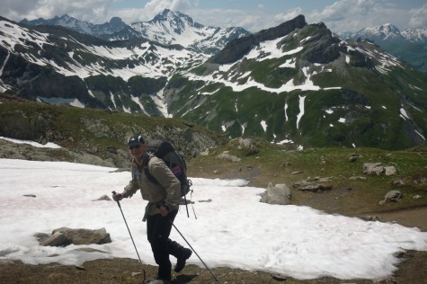 Schneefelder auf der Tour de Mont Blanc