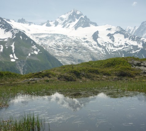 Bergsee am Mont-Blanc-Massif